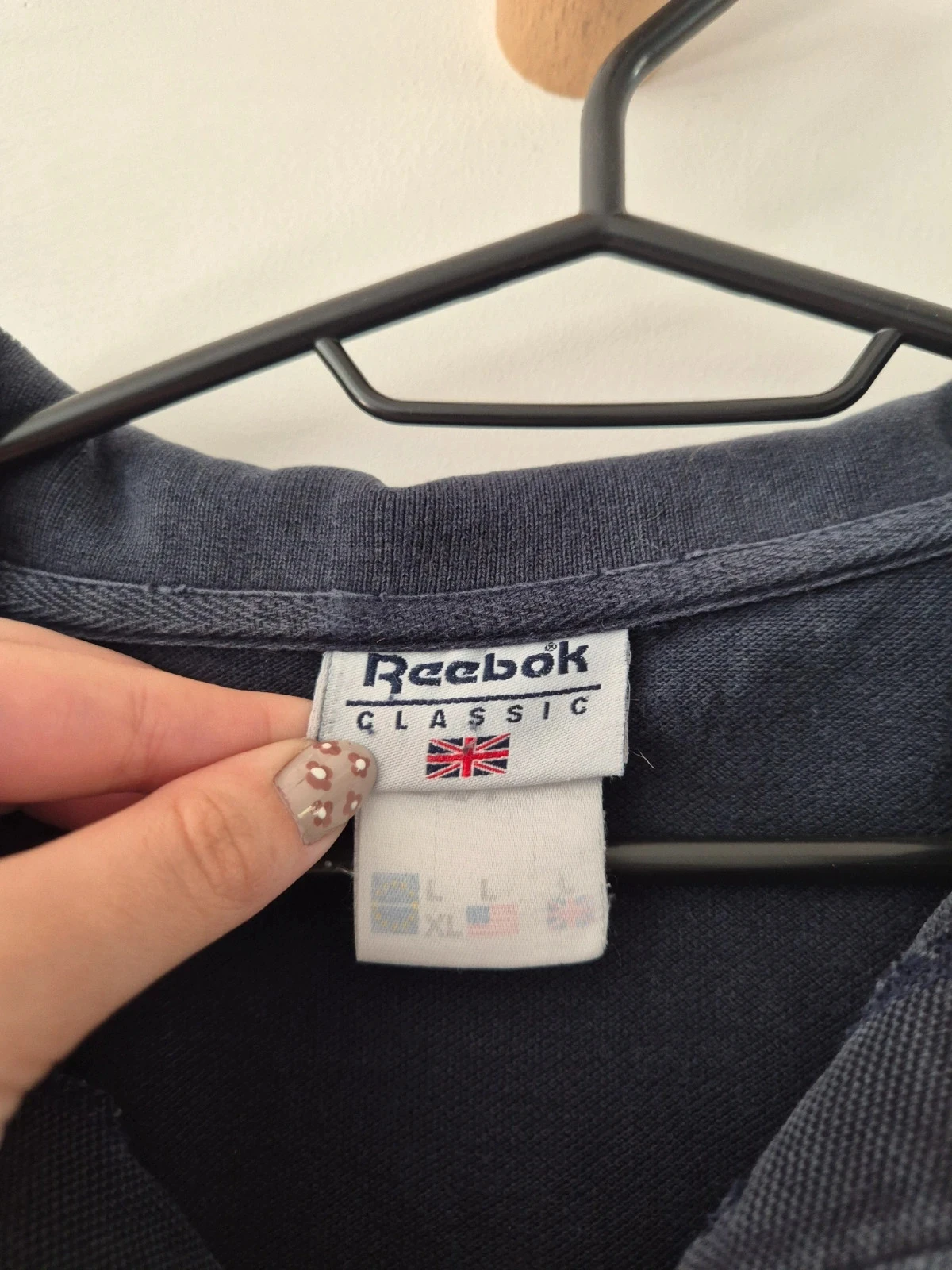 Polo manches courtes reebok L/XL bleu marine – photo 4
